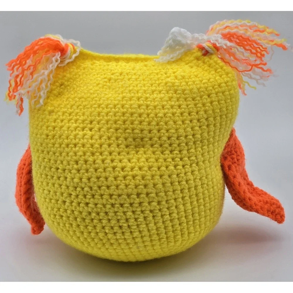 Crochet Handmade Owl Toy Yellow Orange Amigurumi Soft Yarn Decor Plush‎ 9